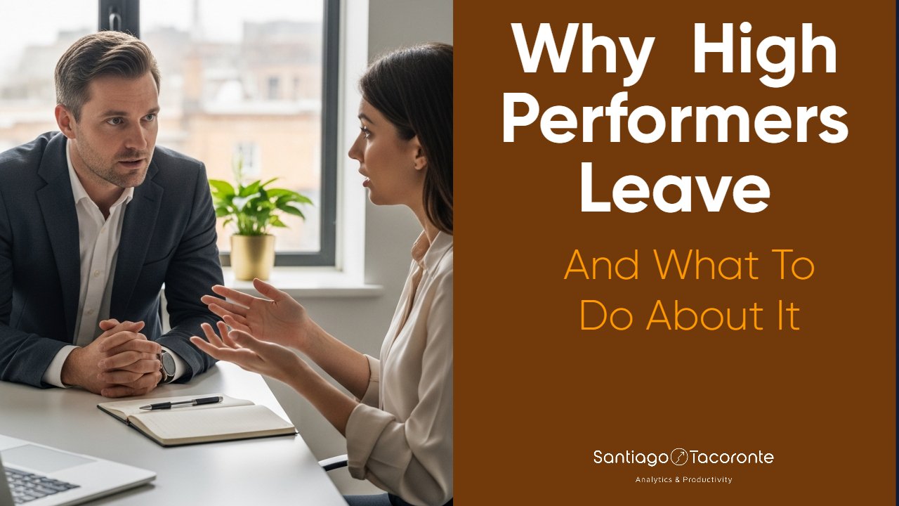 Manager having a one-on-one conversation with a high performer about burnout and why high performers leave the team